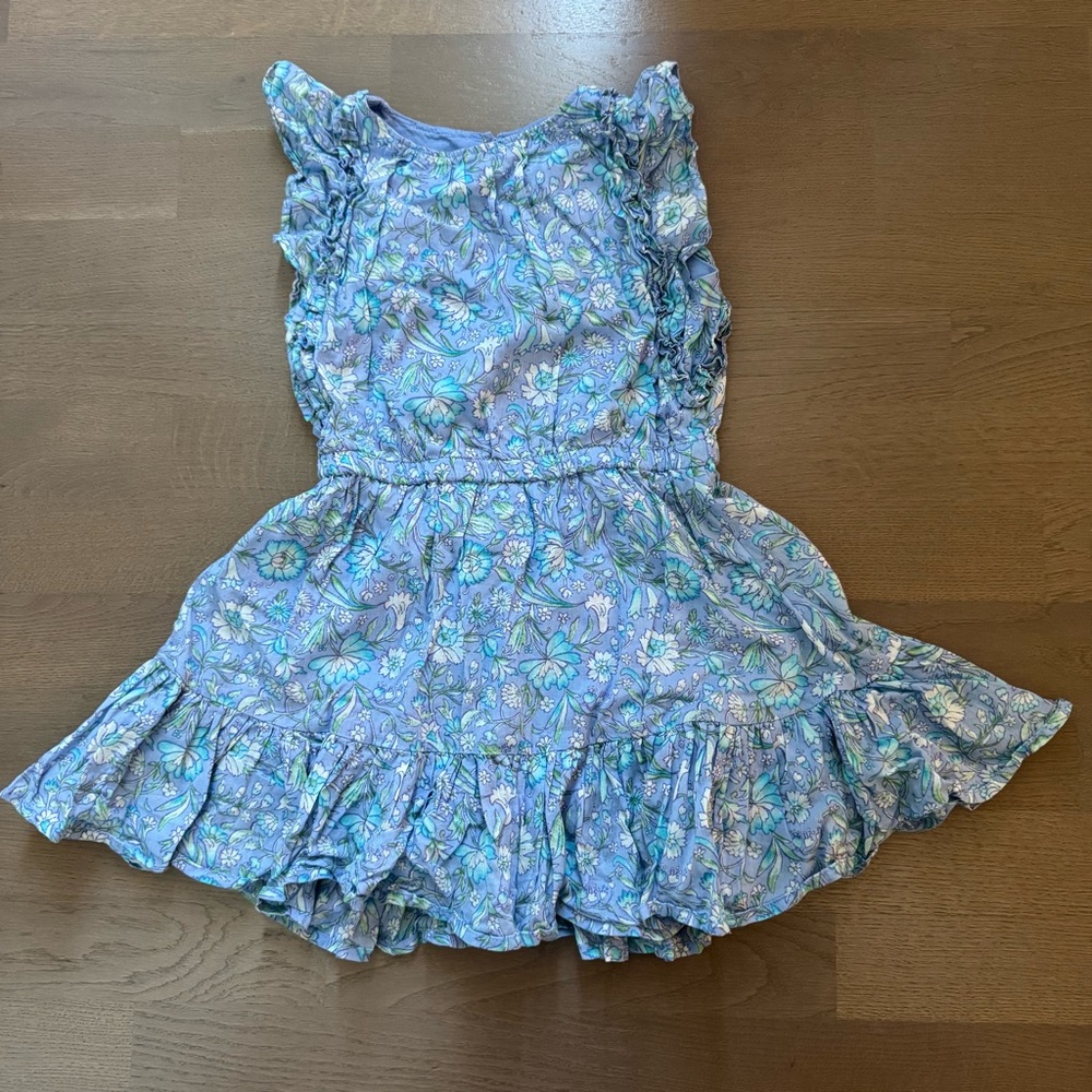 J Crew | blue floral girls dress